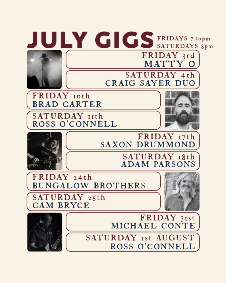 QUEEN JULY gigs webiste